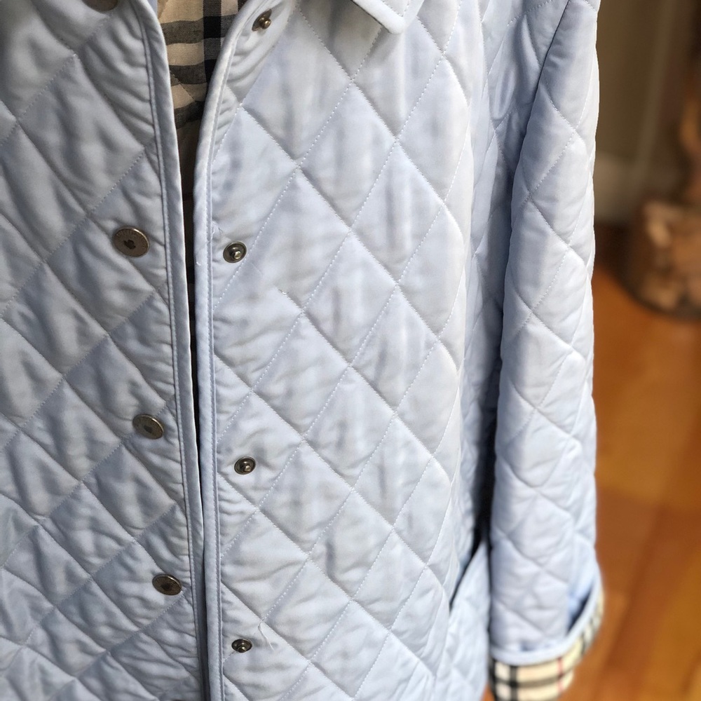 Burberry Light Blue Quilted Jacket - Picture 6 of 11